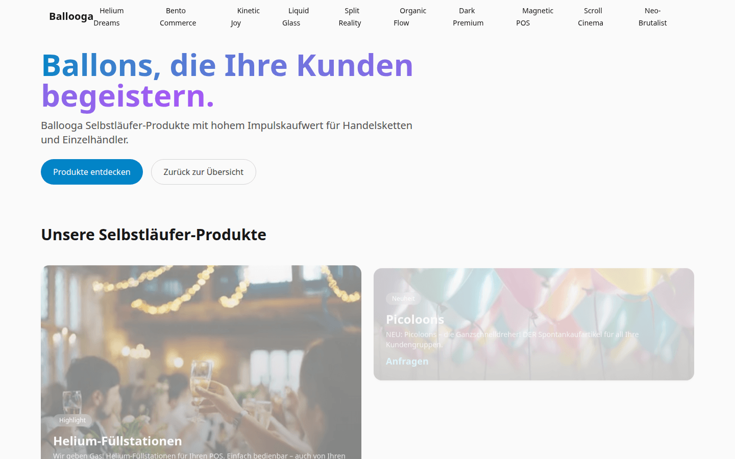 Bento Commerce Vorschau